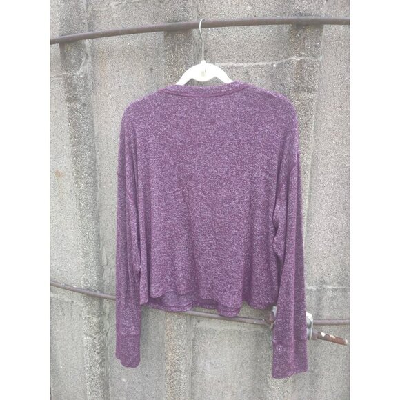 PINK Women's Juniors Long Sleeve Purple Top Size Large - Picture 3 of 3